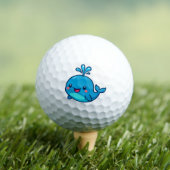 Happy Kawaii Whale Sticker - Niedlicher Ocean Frie Golfball (Insitu T-Shirt)