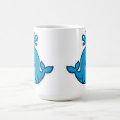 Happy Kawaii Whale Sticker - Niedlicher Ocean Frie Kaffeetasse (Mittel)