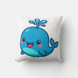 Happy Kawaii Whale Sticker - Niedlicher Ocean Frie Kissen