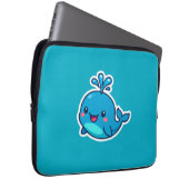 Happy Kawaii Whale Sticker - Niedlicher Ocean Frie Laptopschutzhülle (Vorne Rechts)
