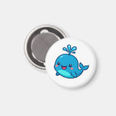 Happy Kawaii Whale Sticker - Niedlicher Ocean Frie Magnet (Vorderseite/Rückseite)