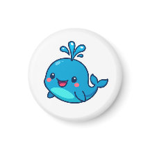 Happy Kawaii Whale Sticker - Niedlicher Ocean Frie