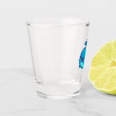 Happy Kawaii Whale Sticker - Niedlicher Ocean Frie Schnapsglas (Links)