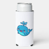 Happy Kawaii Whale Sticker - Niedlicher Ocean Frie Selters Dosenkühler (Seltzer Vorderseite)