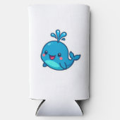 Happy Kawaii Whale Sticker - Niedlicher Ocean Frie Selters Dosenkühler (Vorderseite)