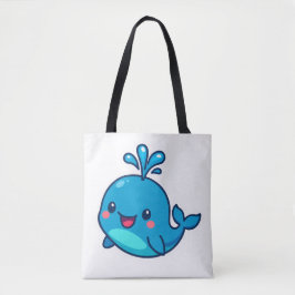 Happy Kawaii Whale Sticker - Niedlicher Ocean Frie Tasche