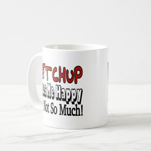 Happy Ketchup Kaffeetasse (Vorderseite Links)