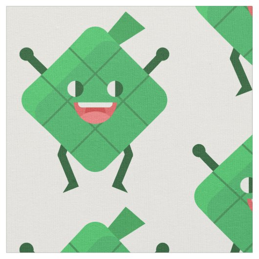 Happy Ketupat Stoff (Nahaufnahme)