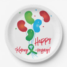 Happy Kidney-Jubiläum Papierplatte