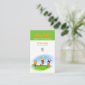 Happy Kids and Tooth | Pädiatrische Zahnärztin Visitenkarte (Stehend Vorderseite)