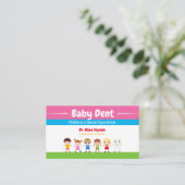 Happy Kids and Tooth | Pädiatrische Zahnärztin Visitenkarte (Stehend Vorderseite)