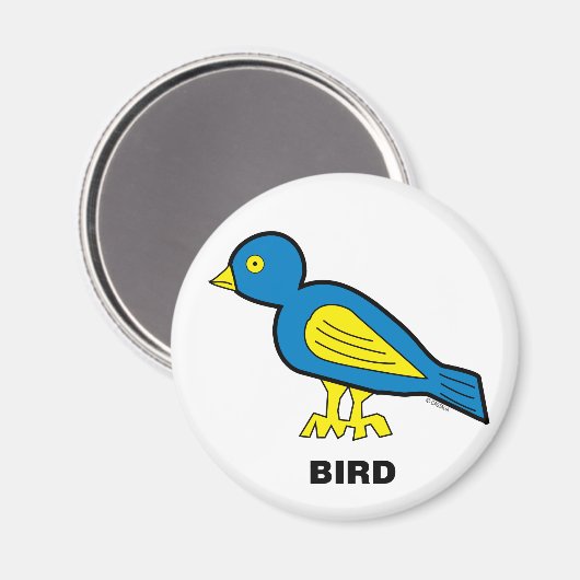 Happy Kids Bird Magnet (Vorderseite/Rückseite)