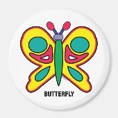 Happy Kids Butterfly Magnet (Vorne)