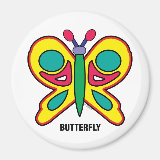 Happy Kids Butterfly Magnet (Vorne)