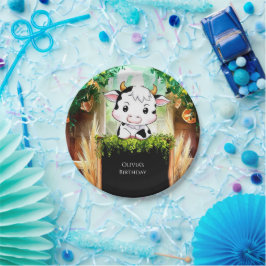 Happy Kids Cow Geburtstag Pappteller