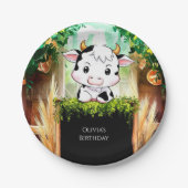 Happy Kids Cow Geburtstag Pappteller (Vorderseite)
