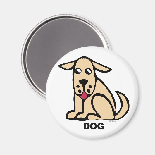 Happy Kids Dog Magnet (Vorderseite/Rückseite)