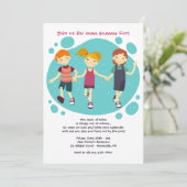 Happy Kids Einladung (Stehend Vorderseite)