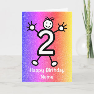 Happy Kids Second Birthday Card Karte