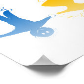 Happy Kids Silhouettes Poster (Ecke)