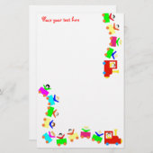 Happy Kids Train Briefpapier (Vorne/Hinten)
