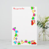 Happy Kids Train Briefpapier (Stehend Vorderseite)