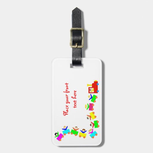 Happy Kids Train Gepäckanhänger (Vorderseite vertikal)