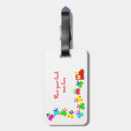 Happy Kids Train Gepäckanhänger (Rückseite vertikal)