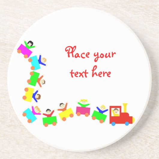 Happy Kids Train Getränkeuntersetzer (Vorne)