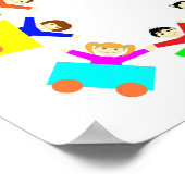 Happy Kids Train Poster (Ecke)