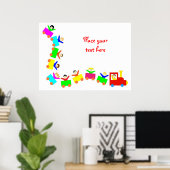 Happy Kids Train Poster (Heimbüro)