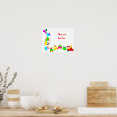 Happy Kids Train Poster (Küche)