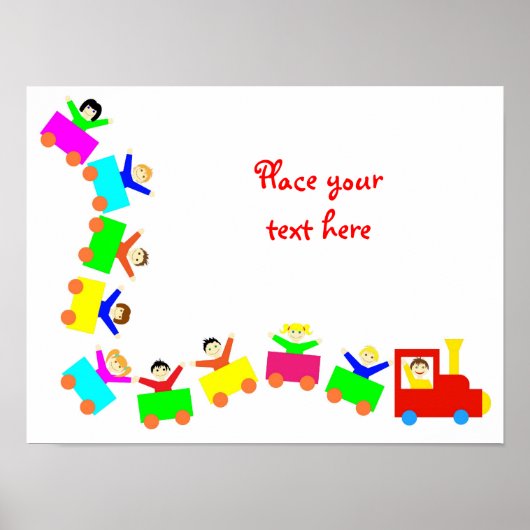 Happy Kids Train Poster (Vorne)