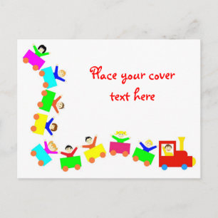 Happy Kids Train Postkarte