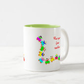 Happy Kids Train Zweifarbige Tasse (VorderseiteRechts)