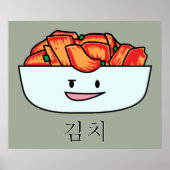 Happy Kimchi Kimchee Bowl - Happy Foods Designs Poster (Vorne)