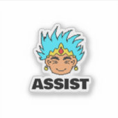 Happy King Eric | Gamer Assist Celebration Aufkleber (Vorderseite)