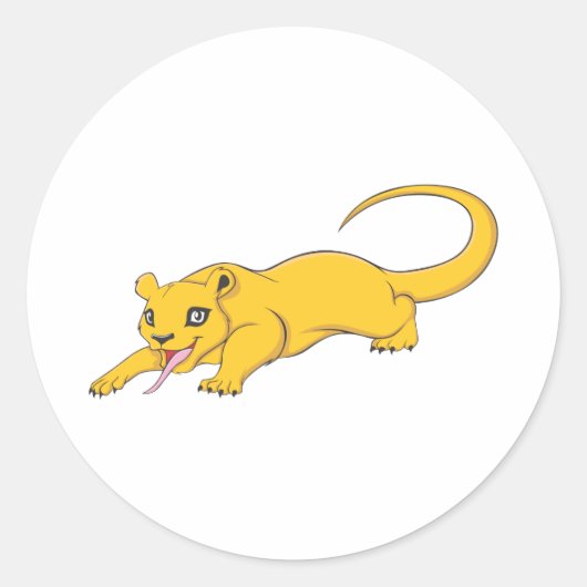 Happy Kinkajou Runder Aufkleber (Vorderseite)