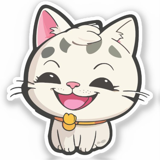 happy kitten aufkleber (Vorderseite)