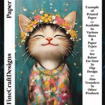 Happy Kitten, Blume Crown, rosa CQ8-Papier