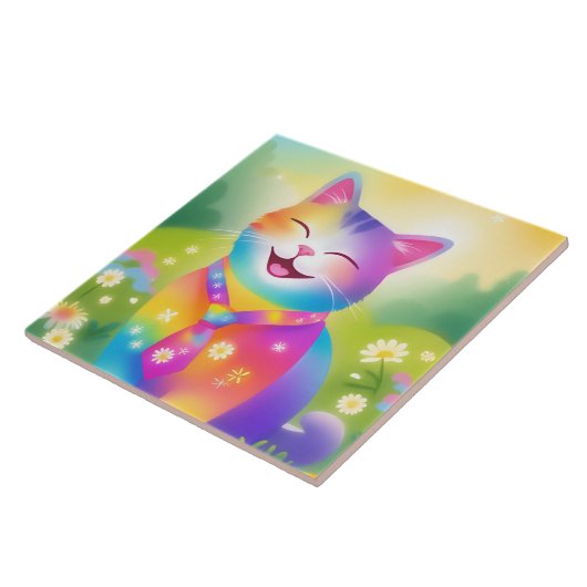 Happy Kitten Decorative Tile Fliese (Seite)