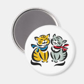 Happy Kittens Magnet (Vorderseite/Rückseite)