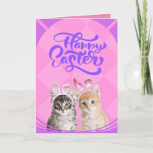Happy Kittens Ostersonne Custom Card