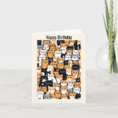 Happy Kitty Birthday Karte (Vorderseite)