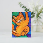 Happy Kitty Cat Postkarte (Stehend Vorderseite)