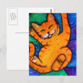 Happy Kitty Cat Postkarte (Vorne/Hinten)