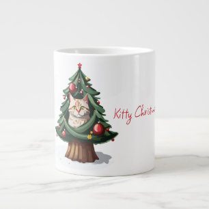 Happy Kitty Christmas Jumbo-Tasse
