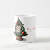 Happy Kitty Christmas Kaffeetasse (Mittel)