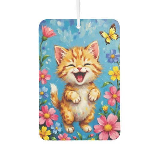 Happy Kitty Garden Autolufterfrischer (Vorderseite)