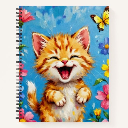 Happy Kitty Garden Notizblock (Vorderseite)